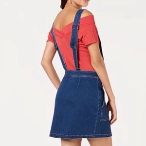 NWT Tinseltown Denim Skirt Overall Mini Dress
